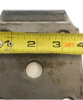 Heavy Duty Trailer Axle U-Bolt Kit With 2-1/8 x 5-3/8 Inch Square U Bolts, Plates, 1/2 Inch Hardware, And 2x2 Tube For Boat, Utility, And Camper Trailers, Stabilizes Tow And Reduces Wobble For Safer Hauling. steel U-bolt plate measured with tape