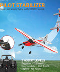 Sport Cub 4CH RC Plane For Beginners With Six Axis Gyro Stabilizer And Prop Saver, Easy To Fly Remote Control Aircraft With 3 Flight Modes