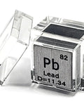 0.39 Inch 10mm Lead Cube Pb 99.9 Percent Pure With Acrylic Display Case Heavy Metal Block For Science Class And STEM Education