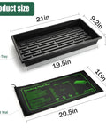 Seed Starter Kit With 10 1020 Seed Trays And 2 Seedling Heat Mats For Faster Germination In Indoor Gardens And Greenhouses size chart
