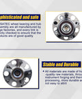 Rear Wheel Bearing Hub Assembly 512353 For Honda Accord 2008 To 2012 And Acura TSX 2009 To 2014, 5 Lug With ABS, close-up view