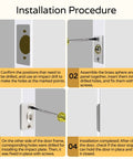 Installation steps for Two Pack Adjustable Closet Door Ball Catch Set With Spring Loaded Copper Mechanism
