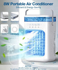Three In One Portable Air Conditioner Humidifier And Ice Fan With Timer For Quick Chill Three Speed Settings Two Mist Modes