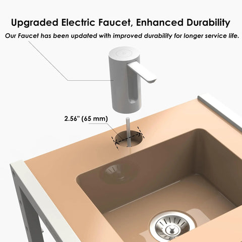 Ace Portable Sink With Electronic Faucet Self Contained Wash Station showing upgraded electric faucet and sink detail.