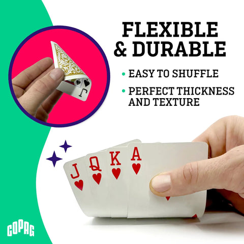 Bridge Size Narrow 100 Percent Plastic Playing Cards Black And Gold Design Durable PVC Cards With Buttery Smooth Shuffle