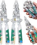 Pro Grade 18 In 1 Folding Wire Stripper Pliers Set With Voltage Detector Crimper Stylus Screwdriver multifunction tool