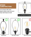 Diagram showing lamp bases: saddle base with harp, UNO slip-on base with harp, and base without harp for Drum Lampshades Set Of 2 Natural Linen Hand Crafted With Harp Holder Included For Easy Fit For Table And Floor Lamps Dope Cozy Modern Light In Any Room With Soft Diffused Glow And Timeless Style.