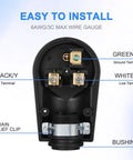 Heavy Duty 2 In 1 Nema 6 50P To 6 30P Male Power Plug Adapter 50 Amp 3 Prong 125V 250V ETL Listed wiring terminals and strain relief clip.