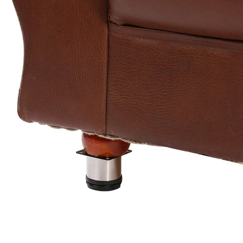 Set Of 4 Adjustable Cabinet Legs For Sofas And Furniture, 304 stainless steel feet shown under sofa, height adjustable, 60x60mm