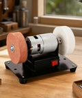 Damn Near Perfect Compact Workbench Featuring Ball Bearing Rollers Designed For Desktop Grinding Machines And Serious Home Repair Shops Built To Crush Heavy Tasks Reliably with a dual abrasive disc setup