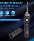 Cordless Soldering Iron Kit With USB C PD Rechargeable Battery, Portable On The Go Soldering Pen With OLED Display For Electronics Repair
