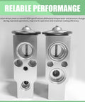 Universal AC Expansion Valve For Most Cars And SUVs, High And Low Temperature Resistant, Improves AC Efficiency, Durable Silver Valve Pair