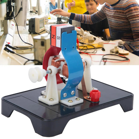 Miniature Electromotor Model Kit For DIY Hands On Learning Electric Motor Demonstration In Labs And Classrooms DC Motor Science Project Easy Assemble And Disassemble Educational Toy in use by students in a lab setting.
