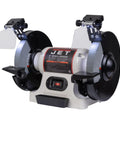 Eight Inch Bench Grinder With Integrated Led Work Lights And Built In Coolant Tray powered by 0.5 hp motor for heavy-duty grinding.
