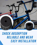 Seven Eighths Inch Bike Grip For Beach Cruisers And All Terrain Bikes Black 125mm Round Handlebar Grip close-up with bikes