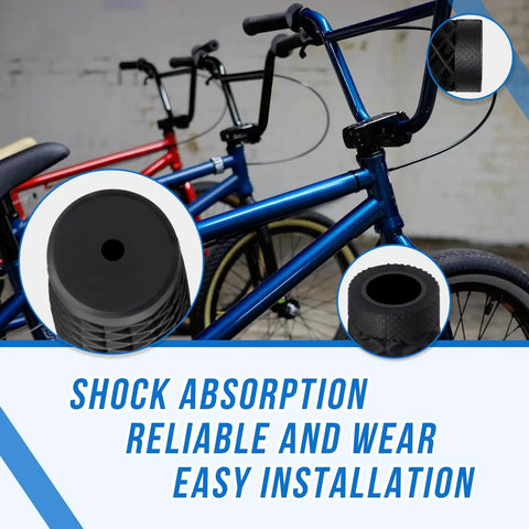 Seven Eighths Inch Bike Grip For Beach Cruisers And All Terrain Bikes Black 125mm Round Handlebar Grip close-up with bikes