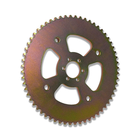 60T Beefed Up High Torque Rear Sprocket With 6 Holes For 40 41 420 Chain on white background