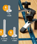 T Track Knob Kit With 5/16-18 T Bolts And Washers, All-In-One 46 Piece Set For Woodworking Jigs And Fixtures with knobs and bolts