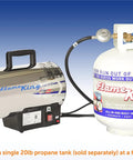 Big 60,000 BTU Portable Propane Forced Air Heater For Outdoor Use, Great For Jobsite, Construction, Garage, Patio, Stainless Steel Build