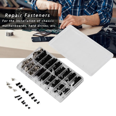 Go-To Computer Screws Kit 360Pcs Alloy Steel Micro Cross Fasteners Set For Laptops And Desktops M2 M2.5 M3 in organizer
