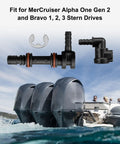 Gear Lube Hose Connector For Alpha One Gen 2 And Bravo 1 2 3 Stern Drives Replacement Kit fits 22-861150T02 on boat