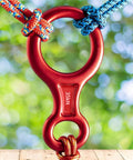 Lightweight 35kN Aluminum Figure 8 Descender Rigging Plate Red 2 Pack For Rappel And Climbing, Aviation Grade A7075, outdoors.