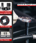 Heavy-Duty 48-Piece Three Eighths Inch Drive Impact Socket Set With 6-Point CR-V Sockets, SAE And Metric, characteristic features