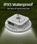 4000LM Rechargeable Hangin Camping Tent Light With Magnet, IPX5 waterproof, showing bright light in rain