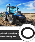 Heavy Duty Quick Release Hydraulic O Ring Seal Kit For BG3 Tractor Plugs, 20 Pack Rubber And PTFE Washers In Black And White