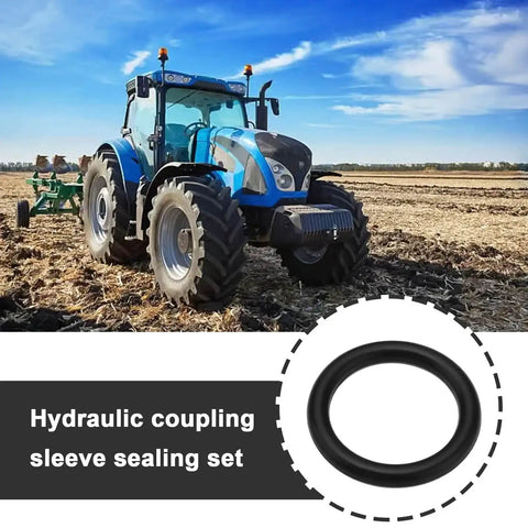 Heavy Duty Quick Release Hydraulic O Ring Seal Kit For BG3 Tractor Plugs, 20 Pack Rubber And PTFE Washers In Black And White