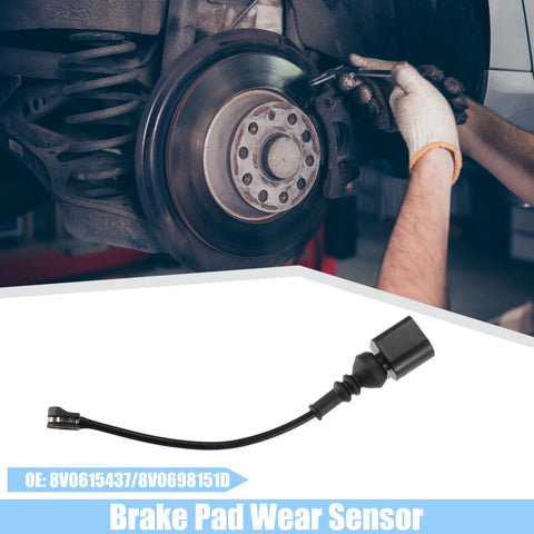 ACROPIX front brake pad wear sensor for VW Touran, black, pack of 2; shown with rotor and caliper.