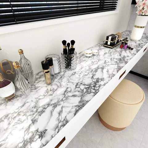 Gray Marble Peel And Stick Contact Paper For Cabinets Desks Tables And Shelves Self Adhesive Vinyl Film 36x160 Inches Removable Countertop Wrap