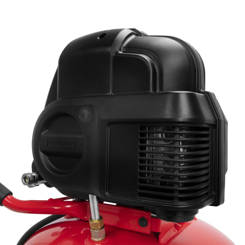 Close-up of the oil-free pump on the Smooth Operator 33 Gallon Air Compressor delivering 175 PSI.