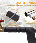 3 Inch By 13Ft Pipe Insulation Tape 2 Pack Weather Resistant Foam Pipe Wrap for Outdoor Pipes installation example