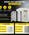 Heavy Duty One Point Five Millimeter Steel NEMA 4X IP66 Electrical Enclosure Box Eight By Eight By Six Inches With Mounting Plate Waterproof Dustproof For Outdoor And Indoor Use Built To Last Tough As Nails, front view