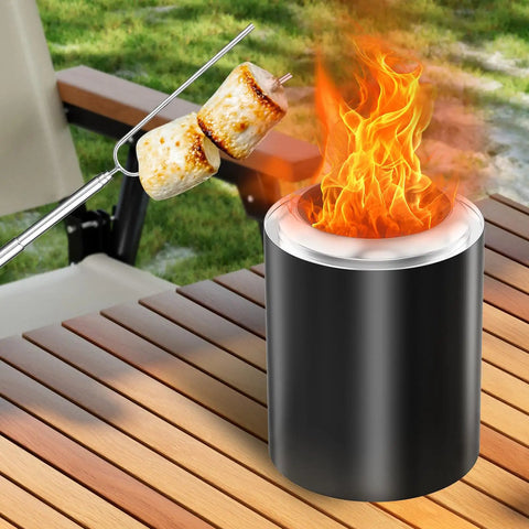Tabletop Fire Pit Accessory Kit For Mesa XL 7 Inch Lid With Pellet Scoop Marshmallow Sticks Stick Rests And Carry Case
