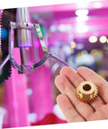 Beef Up Your Claw Machine With Dual Gear Upgrade For Stronger Grip And Stable Catch Precision Worm Gear And Pinion Replacement Parts For Toy Claw Machines Compatible With Various Models brass gear in hand