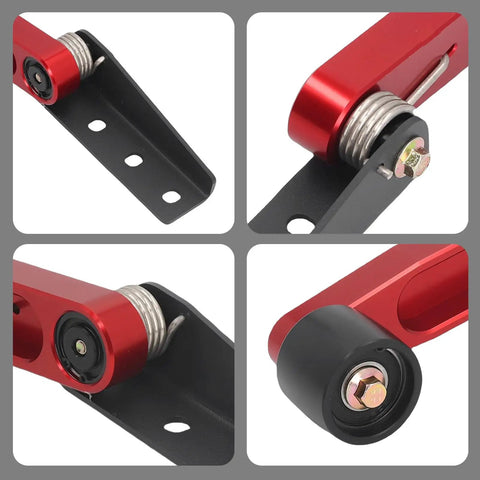 Close-up views of Beefed Up Belt Tensioner Idler Stabilizer Roller Replacement Kit For F3 RT 2014 To 2024 Aluminum Alloy Dual Bearing