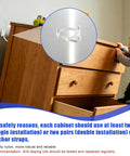 Gotta Secure Your Home Space Fast With This Eight Piece Anti Tip Furniture Anchor Kit featuring a nylon strap mounted to a wooden dresser.