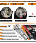 Before and after comparison of 7/8 Inch Heim Joint Rod End Kit 2 Pack for Jeep Trucks and 4X4 Steering Suspension Systems.