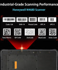 Hardcore Rugged Tablet With Barcode Scanner, 10.1 Inch 5G Android 13 Industrial Machine, N4680 Scan Engine showcasing barcode scanning capabilities.