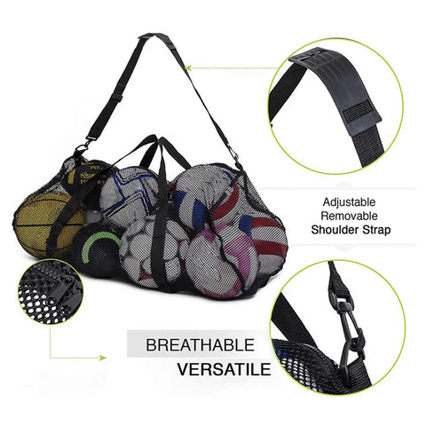 Large Capacity Mesh Duffel Gear Bag For Scuba Diving Snorkeling Equipment And Football Gear Tear Resistant Travel Tote