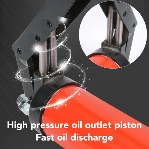 Double Rod Grease Tool With Aluminum Alloy Head For Equipment And Vehicles, close-up of high pressure oil outlet piston
