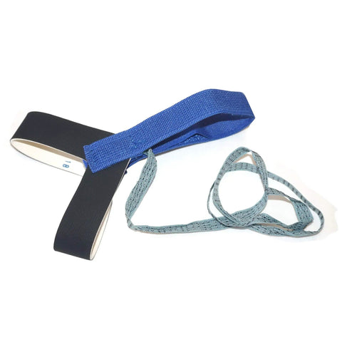 Adjustable One Size Fits All Anti Static 1M Ohm ESD Reusable Foot Heel Straps, blue and black with reversible cup design, 2 pieces