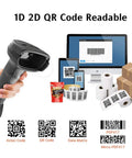 DS2208 Series Handheld Corded Standard Range Imager Kit With Shielded USB Cable black scanning codes on screen and boxes