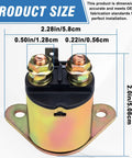 Heavy Duty Starter Solenoid Relay dimensions for Predator 420cc and Honda GX Series Engines with copper coil and silver contacts