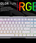 Slick Wireless Mechanical Gaming Keyboard Triple Mode Bluetooth And 2.4GHz Connectivity Ultra Low Latency RGB backlight on keys.