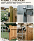 Heavy Duty Two Way Farm Gate Latch With Self Locking Nut And Matte Black Coating for various gate types in farm settings.
