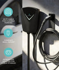 Level 2 EV Charger With NACS For Tesla, 48 Amp 240V Hardwired Station, 23ft Cable And Tesla Holder, UL Listed, wall mounted