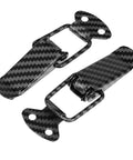 Universal Car Bumper Security Hook Lock Clips Kit Quick Release Hook Clips for Trunk and Bumpers Fenders Carbon Fiber Pattern 80x28mm 2pcs